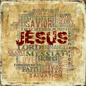 Religious Words on Grunge Background